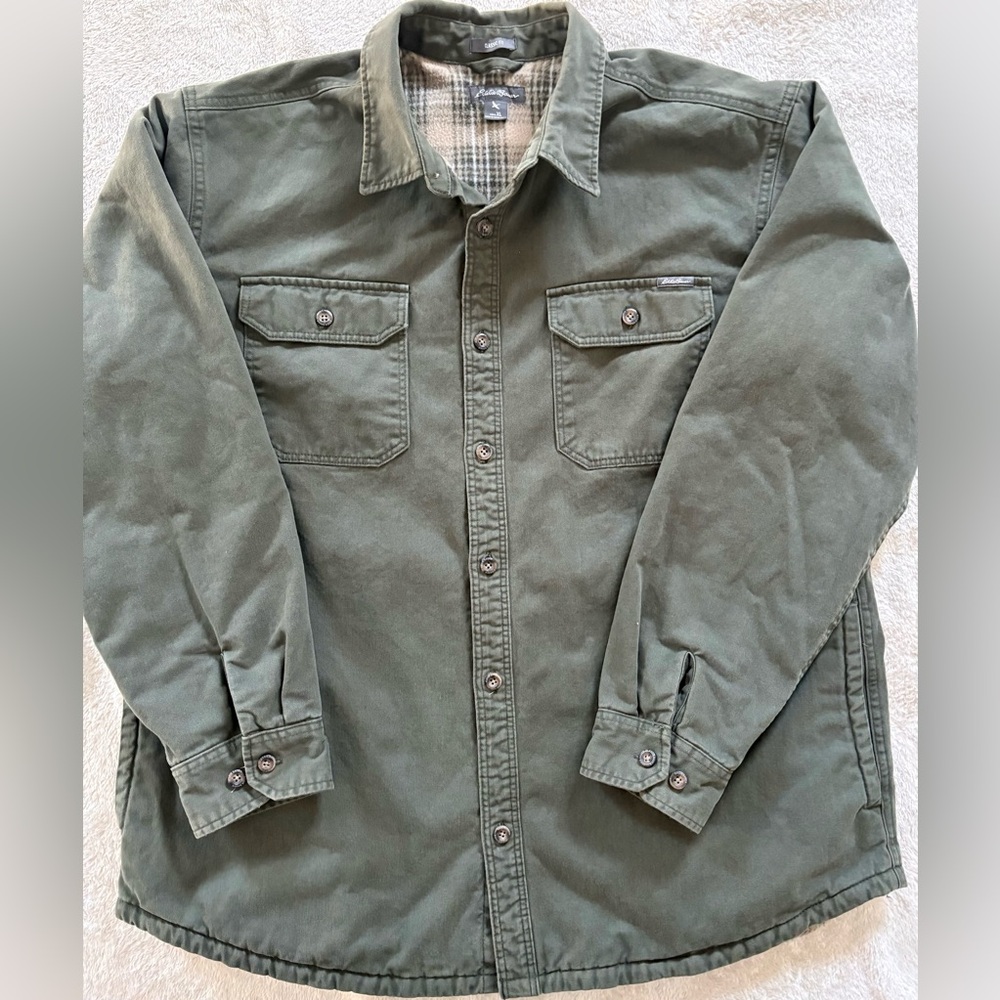 *Eddie Bauer Olive Shirt Jacket (XL)*